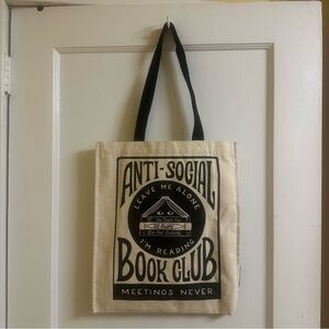 Anti Social Book Club Canvas Tote